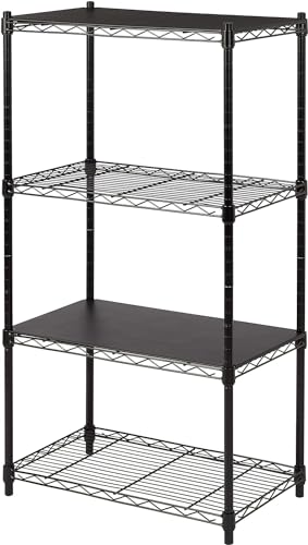 Sweetcrispy 4-Shelf Storage Shelving Unit, Adjustable Metal Wire Racks B3757