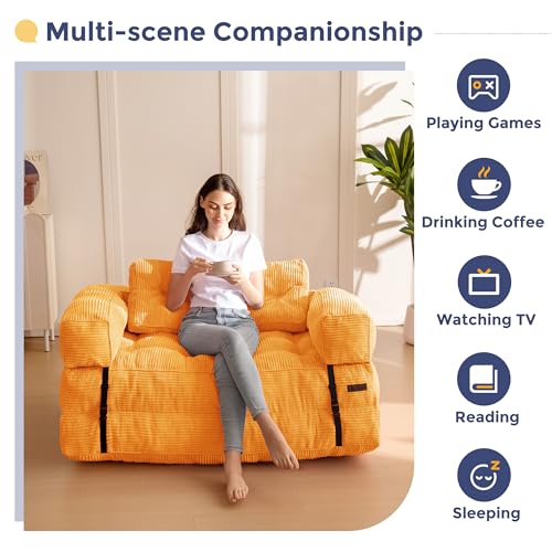 MAXYOYO Folding Sofa Bed L-Shaped Convertible Sleeper Couch with Pillow, Dark Grey X9070