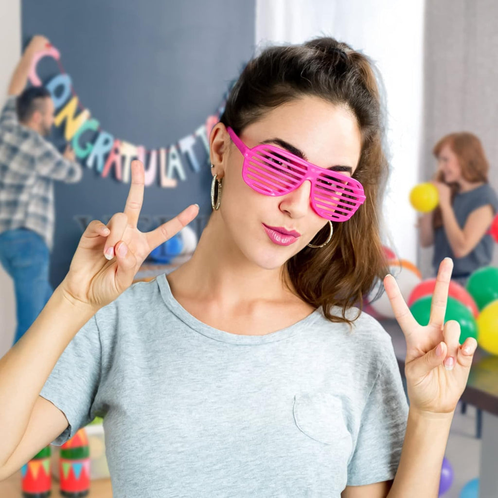 Hxezoc 15 Pack Shutter Shades Sunglasses for Kids Adults S67180