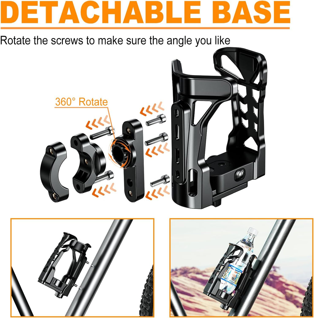 Motorcycle Cup Holder with 360° Rotation, Matte Black P473632