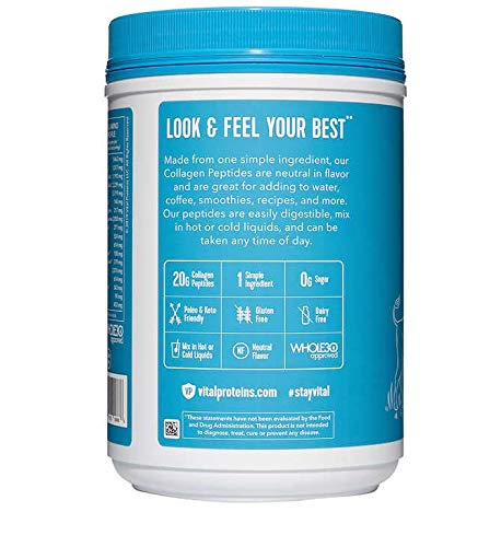 Vital Proteins Collagen Peptides - Pasture Raised, Grass Fed, Gluten Free, 24 oz R89993