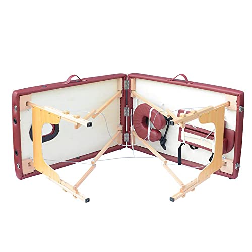 Portable Folding Massage Table 84 Inch with Carrying Bag, Adjustable Height, Brown M9922