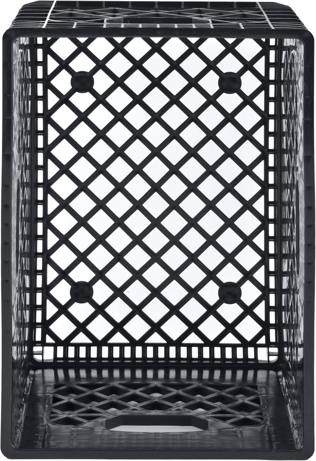 24QT Heavy-Duty Plastic Milk Crate, Black J19981