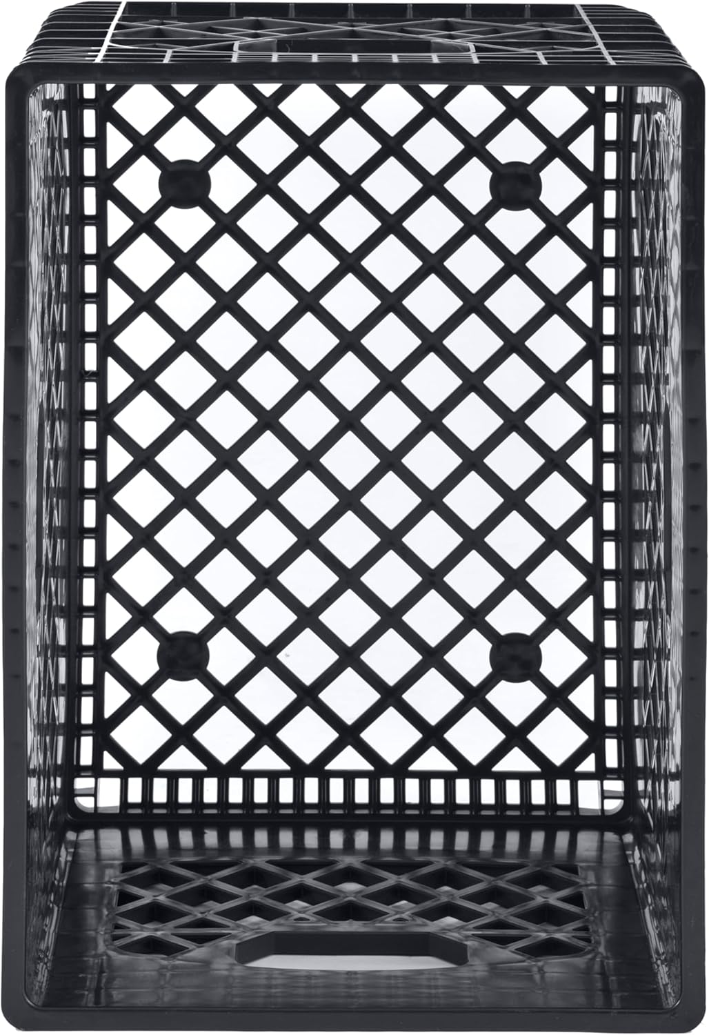 24QT Heavy-Duty Plastic Milk Crate, Black J19981