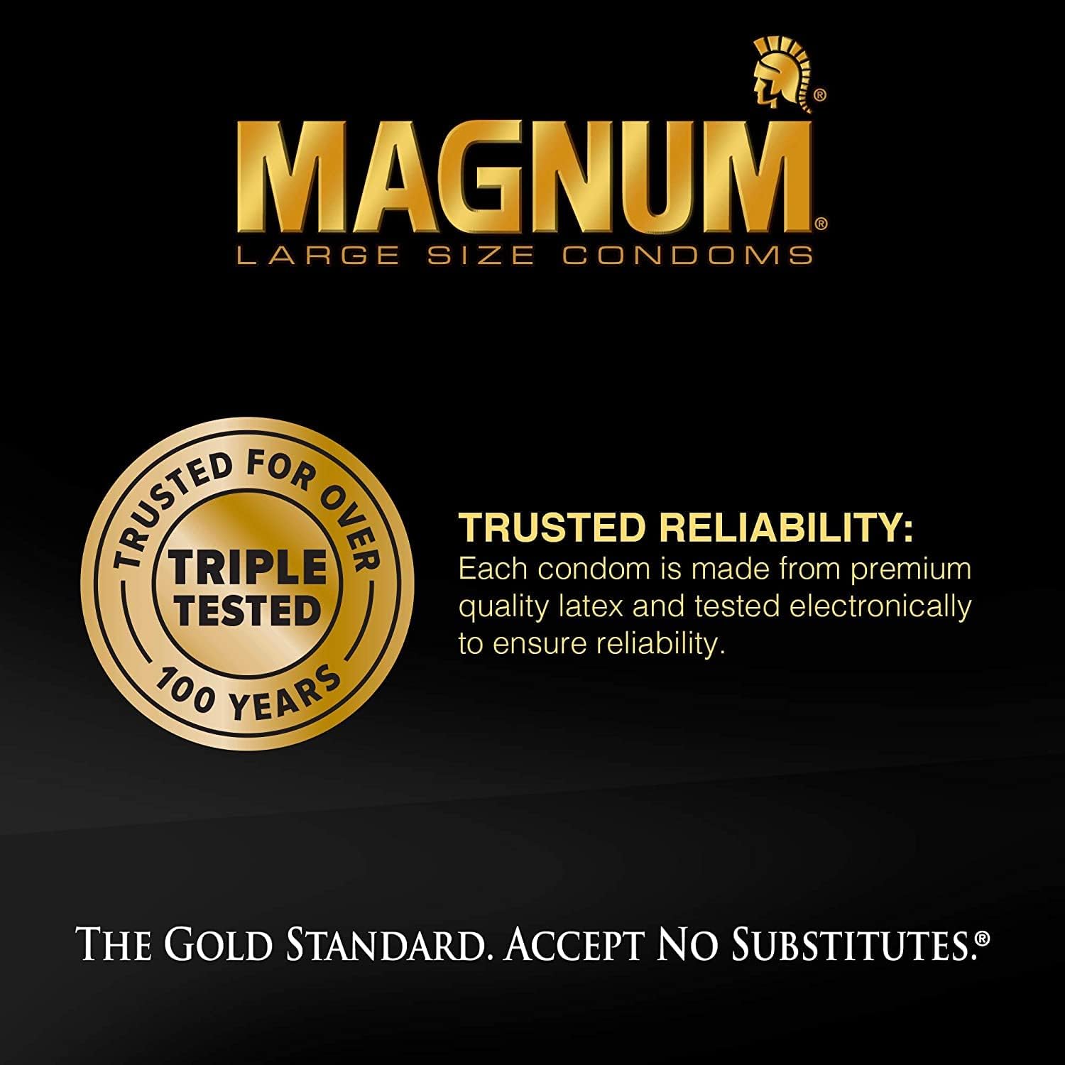 Trojan Magnum XL Lubricated Latex Condoms, 12 ct, Pack of 6 W3704