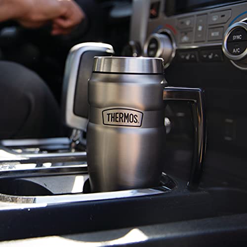 THERMOS Stainless King Vacuum-Insulated Travel Mug, 16 oz, Matte Stainless Steel R1172