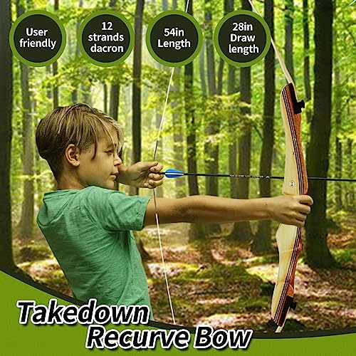 SOPOGER 54" Takedown Recurve Bow Archery Set for Adults Beginners L819