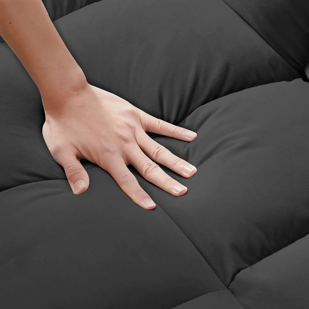 Hombay Modern Velvet Pull Out Convertible Sofa Bed with Reclining Backrest E65595