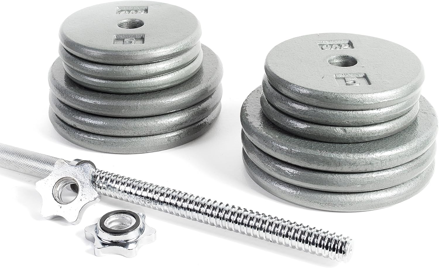 CAP Barbell Standard 1-Inch Weight Set, 100 lbs W972
