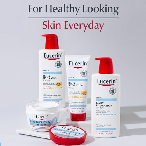 Eucerin Daily Hydration SPF 30 Sunscreen Body Cream for Dry Skin, 8 oz Tube (Pack of 2) C902