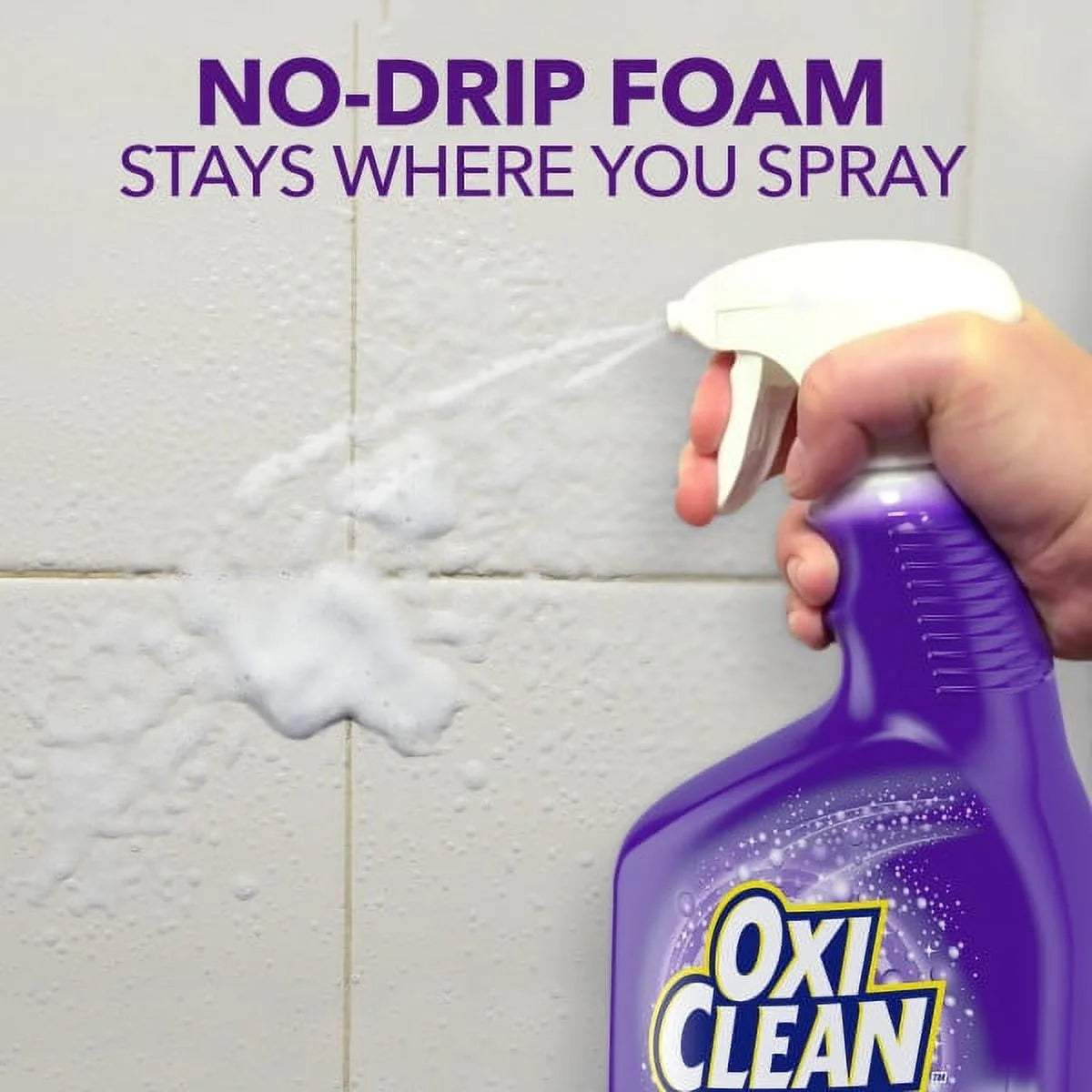 OxiClean Plus Bleach No Drip Foam Mold & Mildew Bathroom Stain Remover 30 oz. Pack of 4 M867