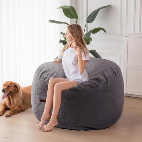 MAXYOYO Giant Bean Bag Chair Bed for Adults, Convertible Floor Sofa G466