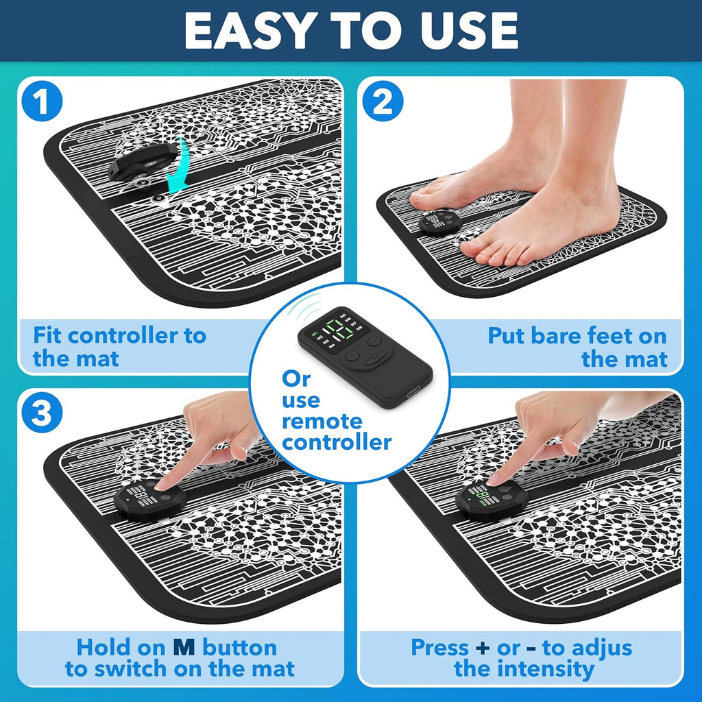 EMS Foot Stimulator Massager Mat for Muscle Relaxation J2519