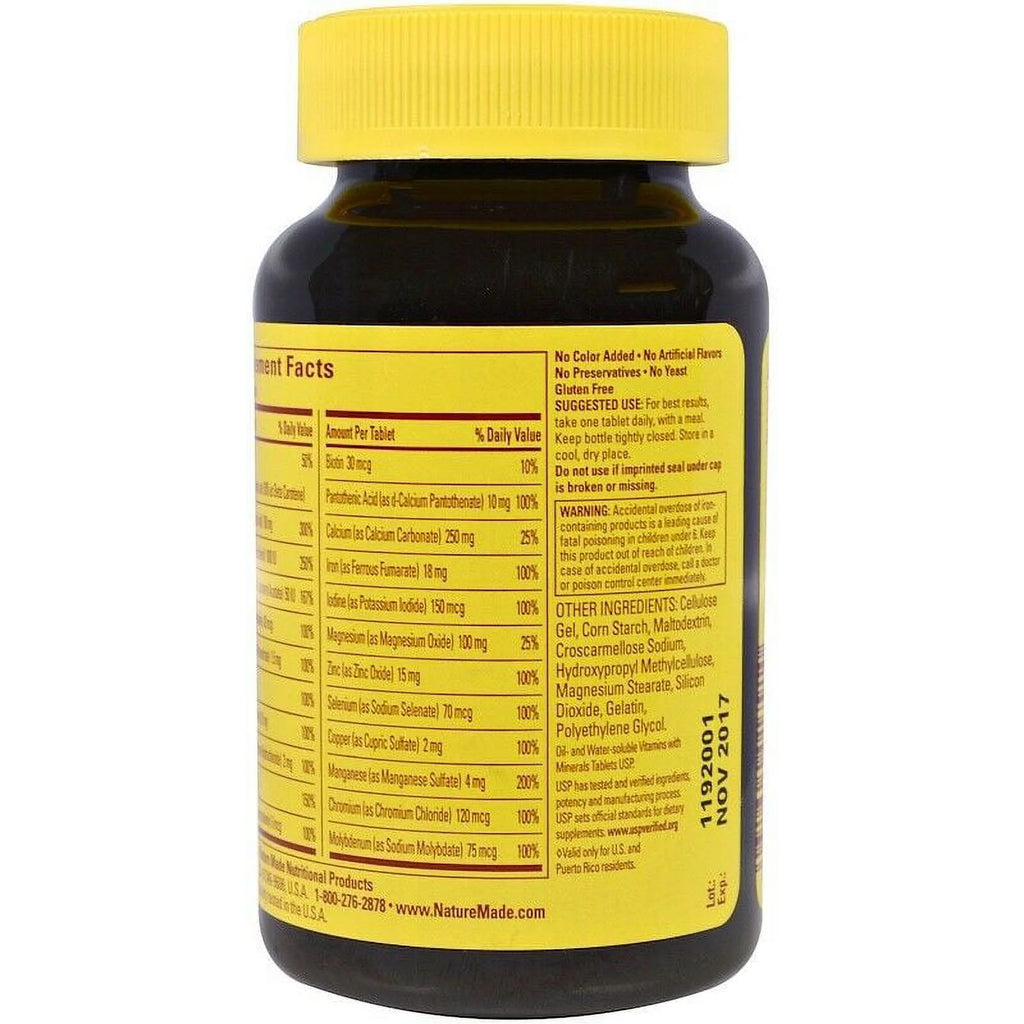 Nature Made w/ Iron & Calcium D3 Dietary Supplement Tablets, 90ct, 3-Pack G563703