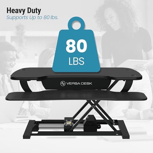 VERSADESK PowerPro™ 36 Inch Electric Standing Desk Converter, Black H627