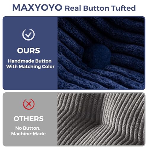 MAXYOYO Folding Sofa Bed L-Shaped Convertible Sleeper Couch with Pillow, Dark Grey X9070