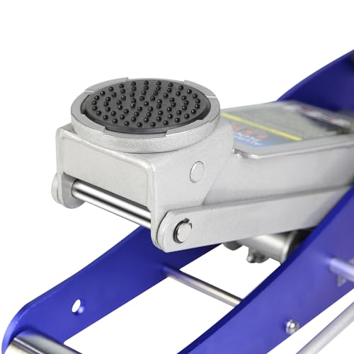 Pvillez Floor Jack, Heavy Duty Hydraulic Low Profile Steel Racing Jack, 2 Ton Capacity Blue H10635