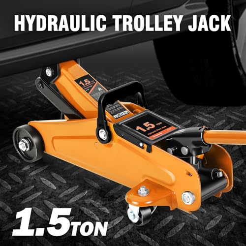 DNA MOTORING Floor Jack 3 Ton Low Profile Heavy Duty Hydraulic Car Jack, Black T11604
