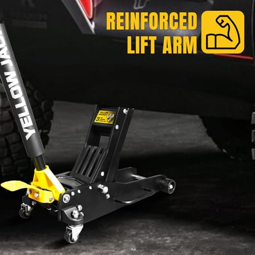 YELLOW JACKET 2.5 Ton Trolley Jack with Carrying Case, 5500 lb Capacity N593266