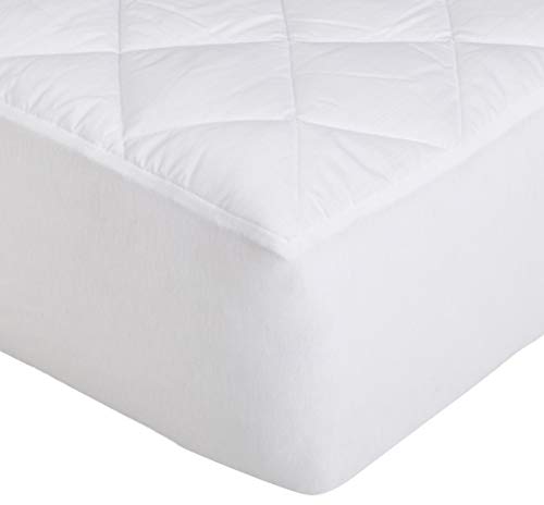 Amazon Basics Hypoallergenic Quilted Mattress Topper Pad, Twin XL, White Q2296