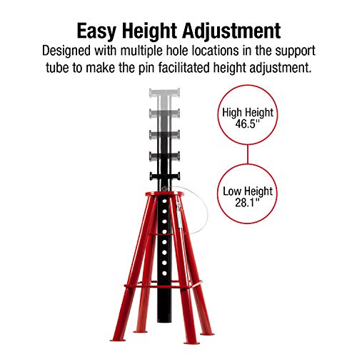 Sunex 1410 10-Ton Pin Type Jack Stands, Pair R896444