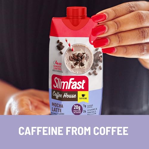 SlimFast Protein Shake, Chocolate, 20g Protein, Meal Replacement, 12 Count R712103