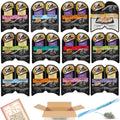 LarasBundle Sheba Cat Food Wet Variety Pack | includes Sheba Pate Cat Food and Sheba Cuts in Gravy Wet Cat Food | 24 Servings - 12 Packs of Sheba Perfect Portions bundled Booklet and toys