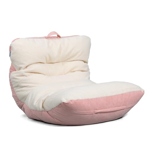 Big Joe Dorm Bean Bag Chair with Drink Holder, Black Smartmax, 3 ft Q1693