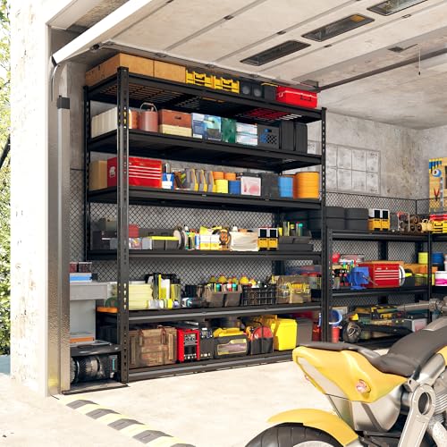 REIBII 60" W Garage Shelving 5-Tier Heavy Duty Metal Storage Shelves B60038
