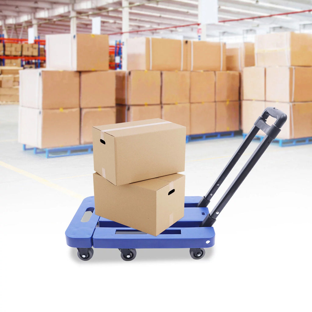 Folding Dolly Trolley Cart 220lbs Capacity 6 Wheels P5568