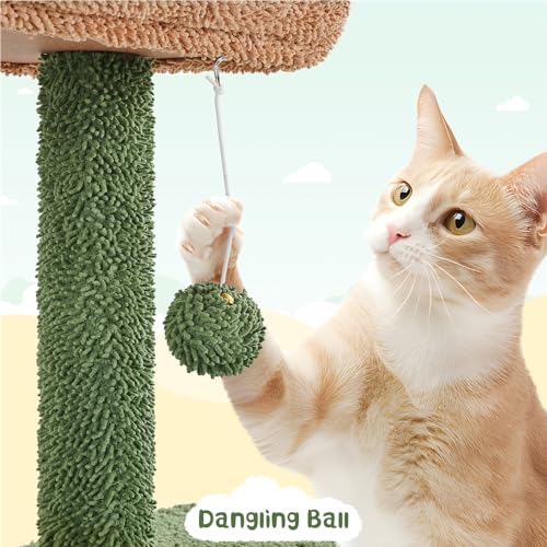 Yaheetech Cactus Cat Tree, 63″ Multi-Level Cat Tower with Scratching Posts O3441