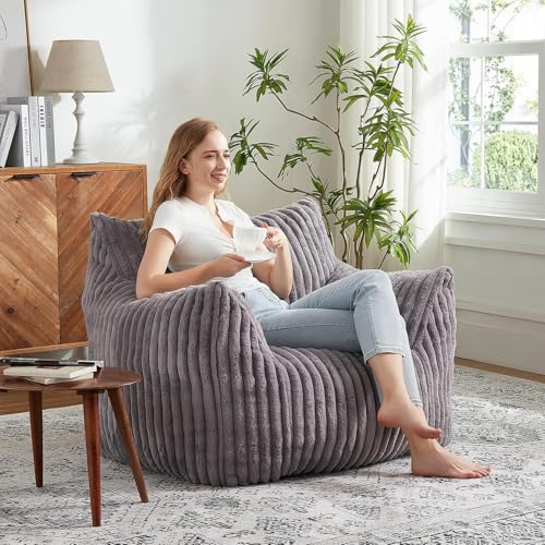 Giant Bean Bag Chair with Filling and Armrests for Adults Teens P241564