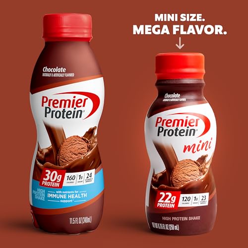 Premier Protein Shake MINIs Chocolate, 8.75 fl oz, Pack of 12 O5594