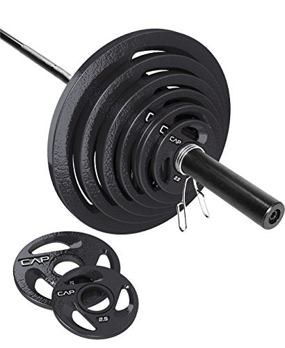 CAP Barbell 300-Pound Olympic Set (Includes 7 Feet Bar)