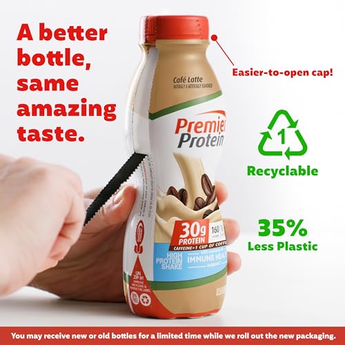 Premier Protein Shake Café Latte, 30g Protein, 11.5 fl oz, 12 Pack B4466