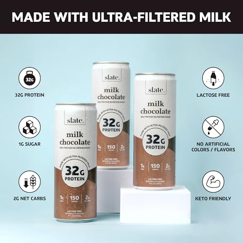 Slate Milk High Protein Vanilla Cream Shake 11 fl oz 12 Cans D455094