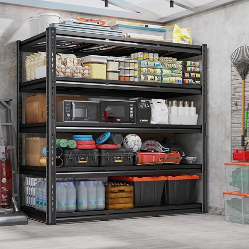 REIBII 48" W Garage Shelving 3000LBS Heavy Duty Metal Storage Shelves J429