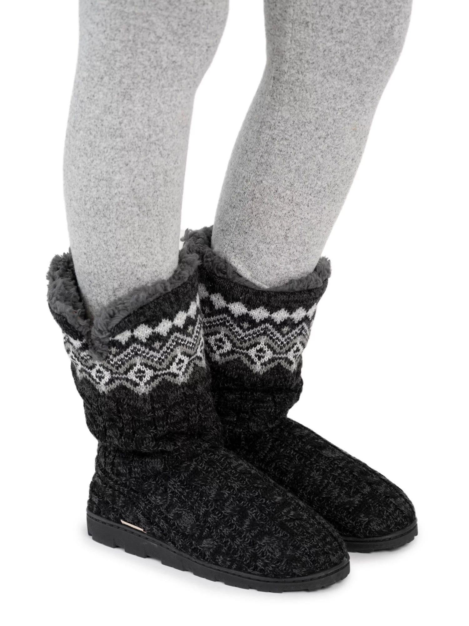 Muk Luks Women's Tall Knit Foldover Slipper Boot J531909