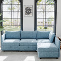 Oversized Modular Sectional Sofa with Movable Ottomans, U-Shaped Chenille J2923
