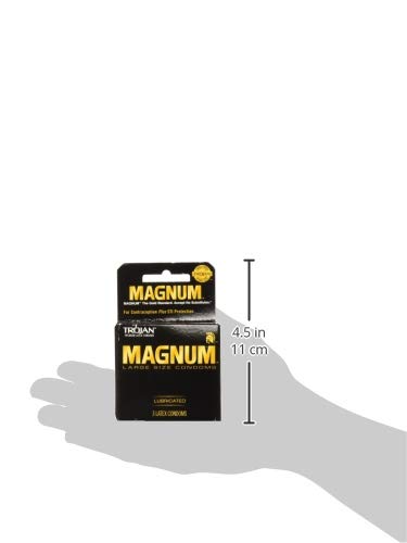 Trojan Magnum Lubricated Condoms, 3 Count M267