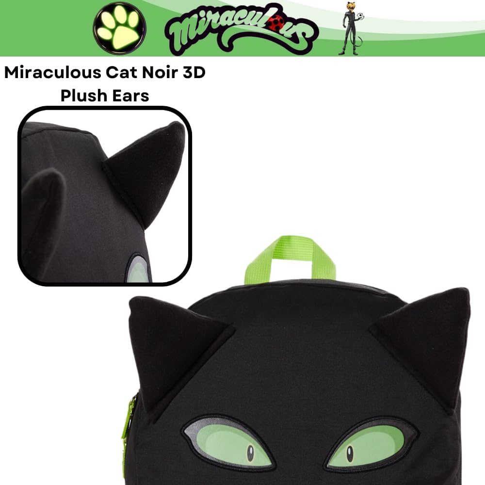 Miraculous Ladybug Cat Noir Backpack 16 inch Black F8146