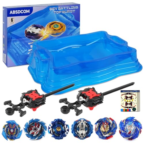 Bey X Blades Stadium Large,Bay Blades X Arena Big,Blayde Blades X Set, 4 Battle Tops 2 Pack Bey Blaze X Launchers, Bley Blades X,Bet Blades X Game Toys for Boys & Girls 6+