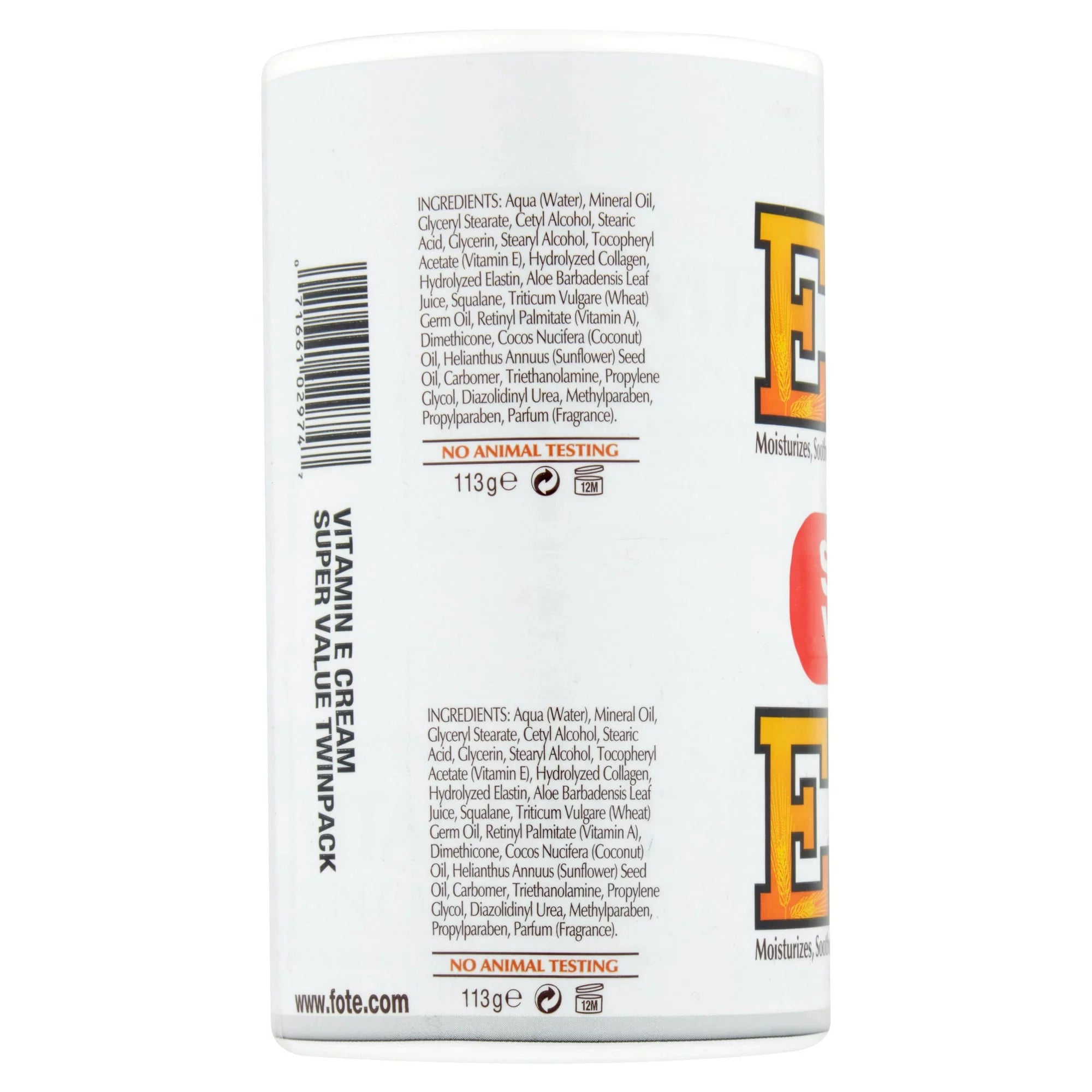 Fruit of The Earth Vitamin-E Skin Care Cream, 4 oz, 6 Pack M7728