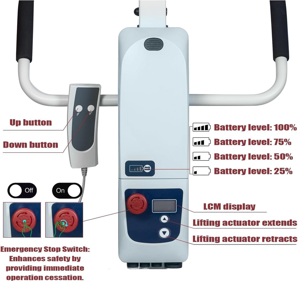 Aluminum Folding Electric Patient Lift with MOTECK Motor for Home T931