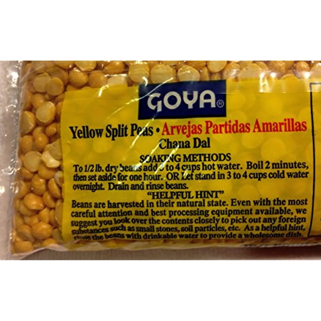 Goya Dried Yellow Split Peas - Four 1 Lb Bags - Soup - Recipe On Bag Y6345