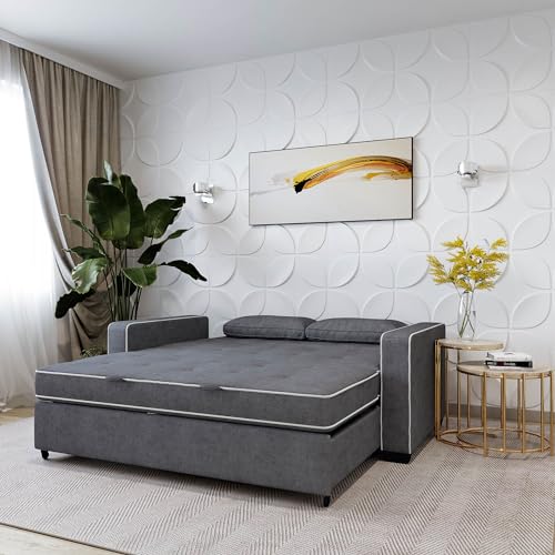 Serta Ainsley Convertible Sleeper Sofa Queen Size Navy Velvet V951