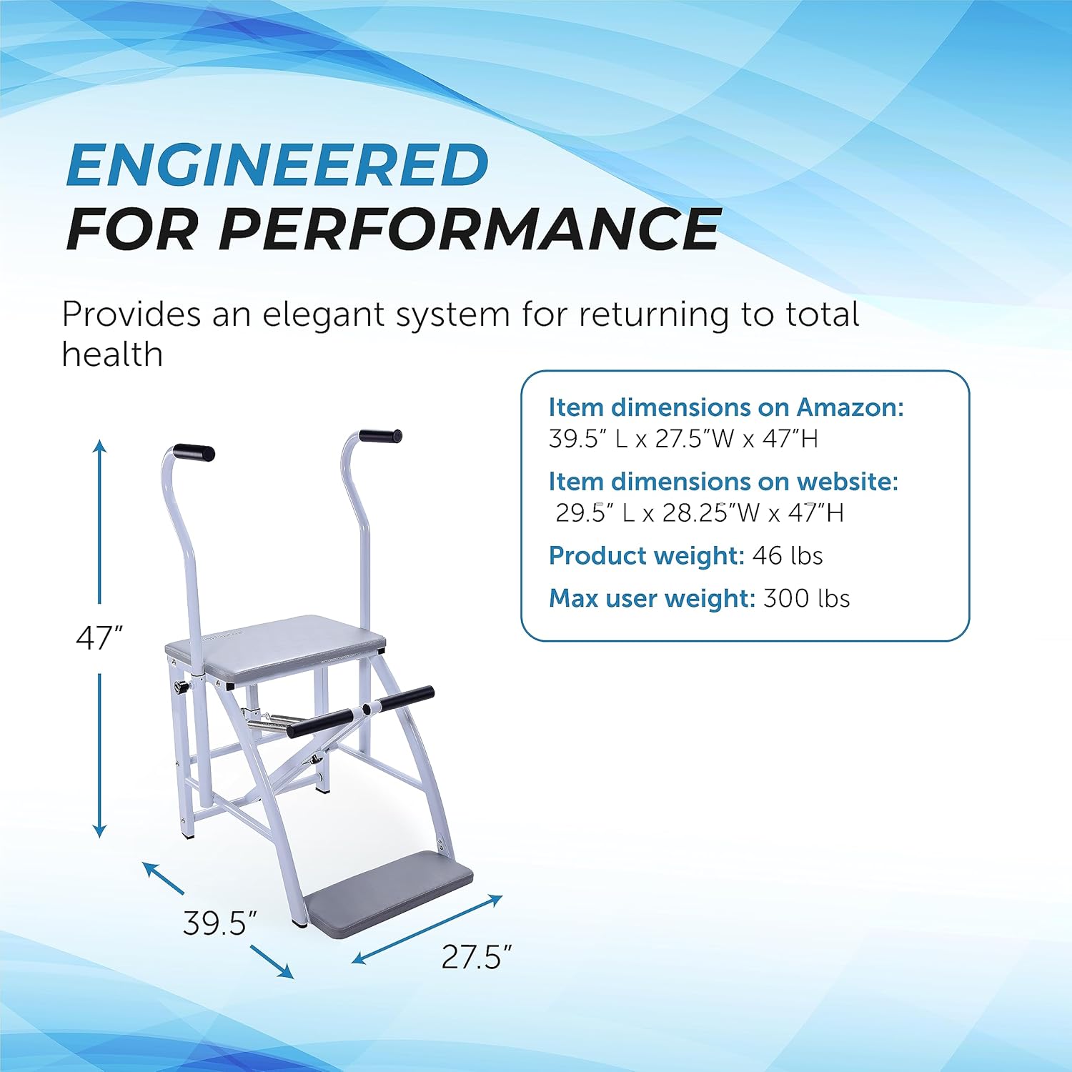 AeroPilates Precision Pilates Chair - Home Gym Workout Machine P769451