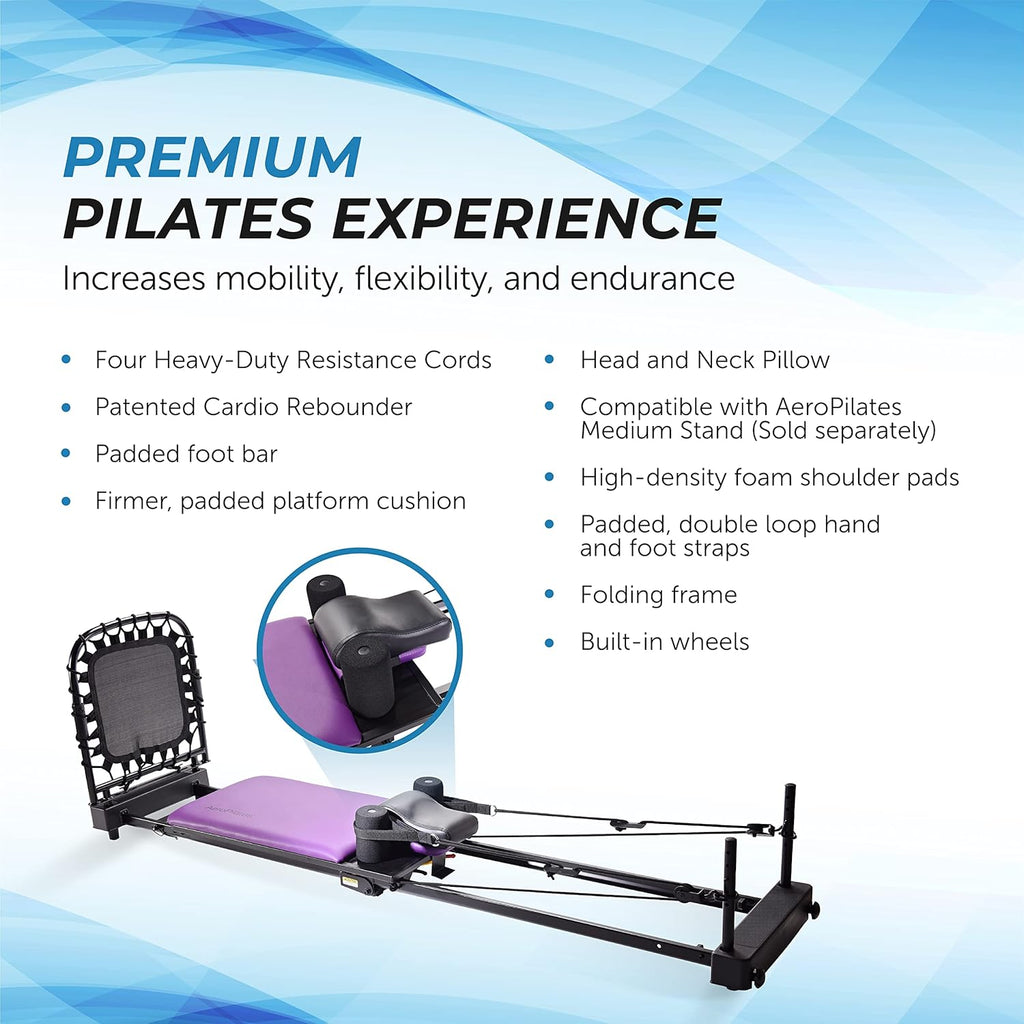AeroPilates Reformer Plus 379 Pilates Reformer Machine for Home Gym Z6454