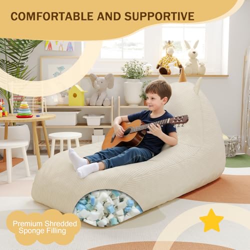 COMAX Unicorn Bean Bag Chair for Kids with Filler, Pink H562644
