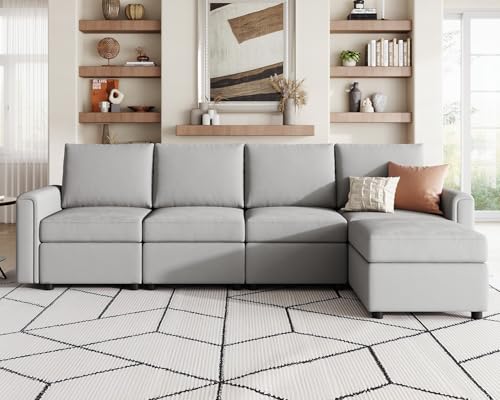 LINSY HOME Modular U Shaped Sectional Sofa with Storage, Blue M8981